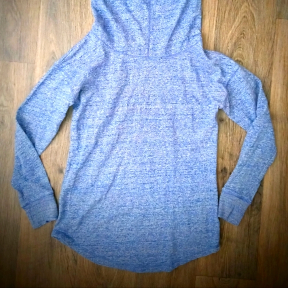 MOSSIMO SUPPLY CO Women's Hoodie Pullover XS Mock Neck Blue - Picture 3 of 3